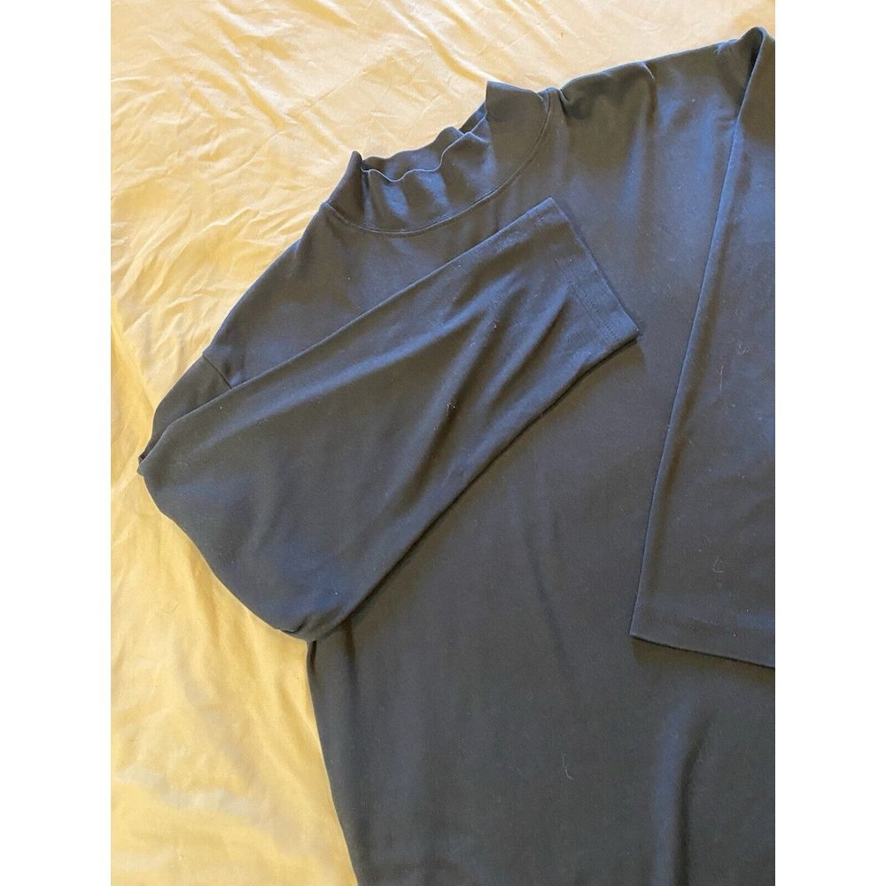 Bobbie Brooks Anywear Womens‎ Black Mockneck Long Sleeve Pullover T-shirt Sz 2X